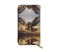 WZYCWB Portafoglio in pelle alla moda con serpente volante, pochette stampata (19,1 x 10,4 cm), portafoglio portamonete casual