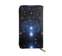 WZYCWB Portafoglio in pelle alla moda con stampa cielo stellato (19,1 x 10,4 cm), portafoglio portamonete casual