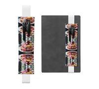 WZYCWB Portapenne in pelle con motivo macaron, segnalibro e portapenne, regolabile, perfetto per il rientro a scuola come regalo di Natale