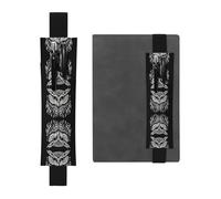 WZYCWB Portapenne in PVC con stampa astratta con gufo e astuccio portapenne creativo con fascia elastica antiscivolo