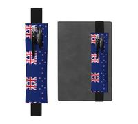 WZYCWB Portapenne in PVC con stampa bandiera della Nuova Zelanda e astuccio portapenne creativo con fascia elastica antiscivolo
