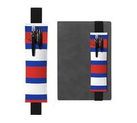 WZYCWB Portapenne in PVC con stampa bandiera russa e astuccio creativo con fascia elastica antiscivolo