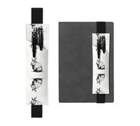 WZYCWB Portapenne in PVC con stampa di coniglio, grande capacità, con astuccio per penna e diario creativo, con fascia elastica, design antiscivolo