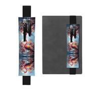 WZYCWB Portapenne in PVC con stampa di fenicotteri colorati di grande capacità + astuccio portapenne creativo con fascia elastica design antiscivolo