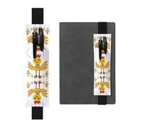 WZYCWB Portapenne in PVC con stampa di gallo in quadrato, grande capacità, con astuccio per diario creativo, con fascia elastica, design antiscivolo