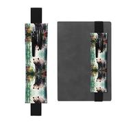 WZYCWB Portapenne in PVC con stampa di orso della giungla e grande capacità + astuccio portapenne diario creativo con fascia elastica design antiscivolo