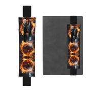 WZYCWB Portapenne in PVC con stampa di pallacanestro sul fuoco e fiamma d'acqua con stampa di grande capacità + astuccio portapenne creativo con fascia elastica design antiscivolo