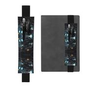 WZYCWB Portapenne in PVC con stampa di robot futuro + astuccio portapenne creativo con fascia elastica antiscivolo