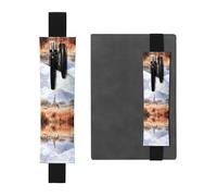 WZYCWB Portapenne in PVC con stampa giraffa africana della savana + astuccio portapenne creativo con fascia elastica antiscivolo