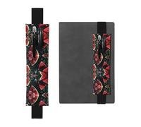 WZYCWB Portapenne in PVC con stampa melone nell'acqua, grande capacità, con astuccio per diario creativo, con fascia elastica, design antiscivolo