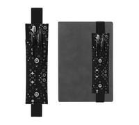WZYCWB Portapenne in PVC con stampa universo bianco e nero + astuccio portapenne creativo con fascia elastica design antiscivolo