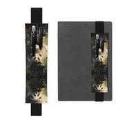 WZYCWB Portapenne in PVC di grande capacità con stampa di panda, grazioso e portapenne creativo con fascia elastica, design antiscivolo