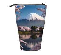 WZYCWB Portapenne retrattile con stampa del Monte Fuji all'inizio della primavera, adatto per l'uso come semplice borsa per cosmetici, portafoglio, ecc.