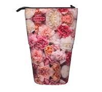WZYCWB Portapenne retrattile con stampa di vari fiori, adatto per l'uso come semplice borsa per cosmetici, portafoglio, ecc.