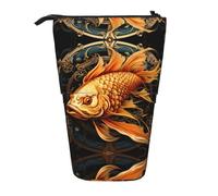 WZYCWB Portapenne retrattile con stampa walleye dorata per dormitorio o ufficio.