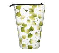 WZYCWB Portapenne retrattile stampato con foglie verdi per dormitorio o ufficio.