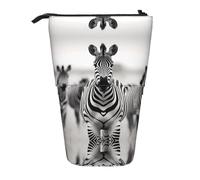 WZYCWB Portapenne retrattile stampato con mandria di zebre per dormitorio o ufficio.