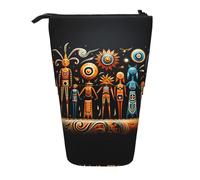 WZYCWB Primitive Totem - Contenitore retrattile per portapenne, porta pennelli da trucco o portamonete con coulisse.