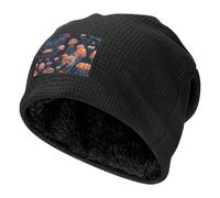 WZYCWB Quantum Jellyfish Swarm Prints, berretto invernale da sci e sport all'aria aperta, foderato in pile, caldo, per uomo e donna, colore: nero, Nero , Taglia unica