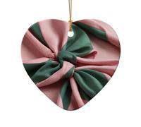 WZYCWB Questa sciarpa in ceramica a forma di cuore con albero di Natale rosa verde stampata con un motivo è perfetta per feste di Natale invernali e decorazioni per la casa.