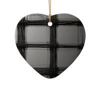 WZYCWB Questo albero di Natale in ceramica a forma di cuore linee spesse che si intrecciano orizzontalmente e verticalmente stampate con un motivo è perfetto per feste di Natale invernali e