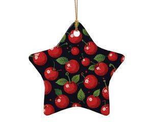 WZYCWB Questo sfondo in ceramica a forma di stella di ciliegio con albero di Natale stampato con un motivo è perfetto per feste di Natale invernali e decorazioni per la casa.