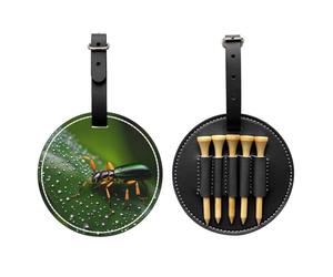 WZYCWB Rainbows - Borsa portaoggetti per tee da golf con stampa speciale di insetti, design portatile con fibbia da appendere, Nero , Taglia unica, Valigia