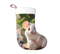 WZYCWB Ratti madre e bambino Stampe calze natalizie, appese al caminetto, sono perfette per contenere regali e dolci.