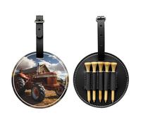 WZYCWB Red Tractor - Borsa portaoggetti per tee da golf, con stampa speciale, design portatile con fibbia da appendere, Nero , Taglia unica, Valigia