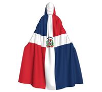 WZYCWB Repubblica Dominicana stampato adulto partito decorazione mantello, Halloween cappuccio mantello, unisex Halloween, carnevale, mascherata, gioco di ruolo