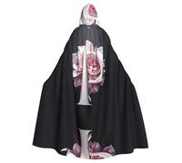 WZYCWB Rosa lettera p Mantello con cappuccio fantasia Halloween mantello rave festa e riunione di famiglia
