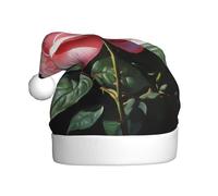 WZYCWB Rose in fiore Cappello di Babbo Natale, cappello decorativo festivo di Capodanno, adatto per adulti e bambini alle feste di Natale.