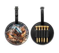 WZYCWB Rugby on Fire - Borsa portaoggetti per tee da golf con stampa speciale, design portatile con fibbia da appendere, Nero , Taglia unica, Valigia