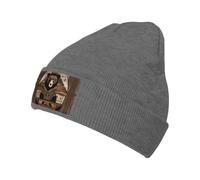 WZYCWB Rustic Lodge Bear Graphic Black - Cappello lavorato a maglia, adatto per uomini e donne, viaggi all'aperto, attività invernali, Erica profonda, taglia unica