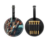 WZYCWB Rusty Chain - Borsa portaoggetti per tee da golf, con stampa speciale, design portatile con fibbia da appendere, Nero , Taglia unica, Valigia