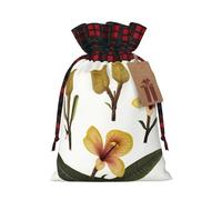 WZYCWB Sacchetto regalo di Natale con fiori strani, dimensioni 21 x 29 cm, può essere utilizzato per contenere caramelle, piccoli regali e oggetti di scena per feste