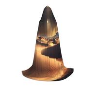 WZYCWB Sahara Desert Printed M Wizard Cape, costume per feste a tema, mantello cosplay per adulti e adolescenti, taglie S, M, L