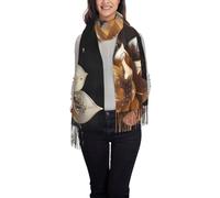 WZYCWB Scialle bianco delicato fiore di loto stampato nappa scialle abito da sera scialle adatto per matrimoni banchetti e cerimonie