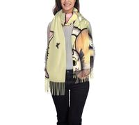 WZYCWB Scialle con nappe stampate con gatto e farfalla, abito da sera, adatto per matrimoni, banchetti e cerimonie