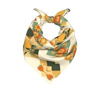 WZYCWB Sciarpa bandana autunnale con fiori stampati per uomini e donne alla moda quadrata testa e collo Bandane multifunzionali