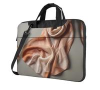 WZYCWB Sciarpa di seta con stampa garza borsa a tracolla per computer portatile/valigetta, adatta per uso quotidiano in ufficio e viaggi di lavoro, Nero , 14 inch