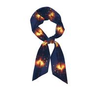 WZYCWB Sciarpa di seta stampata Pixel Particle Storm 119 x 7,9 cm, scialle leggero, morbido e caldo