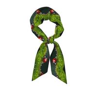 WZYCWB Sciarpa in seta da donna con stampa di coccinelle a sette stelle, accessorio alla moda multiuso, leggero e traspirante.