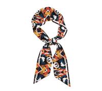 WZYCWB Sciarpa in seta stampata con illustrazione di panda, foulard alla moda, adatta come foulard, sciarpa, accessorio per abbigliamento o accessorio per borsa