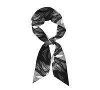 WZYCWB Sciarpa in seta stampata Mercury Veil 120x8 cm, scialle leggero, morbido e caldo