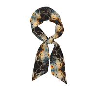 WZYCWB Sciarpa in seta stampata Planet Ground 120x8 cm, scialle leggero, morbido e caldo