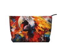 WZYCWB Scribbling Eagle - Borsa da toilette con motivo aquila, essenziale per organizzare cosmetici e prodotti per la cura della pelle., Pappagallo urlante, Taglia unica