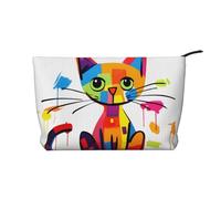 WZYCWB Scribbling Eagle - Borsa da toilette con motivo aquila, essenziale per organizzare cosmetici e prodotti per la cura della pelle., Gatto triste, Taglia unica