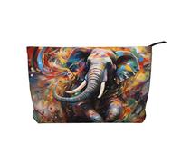 WZYCWB Scribbling Eagle - Borsa da toilette con motivo aquila, essenziale per organizzare cosmetici e prodotti per la cura della pelle., Elefante in, Taglia unica