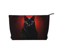 WZYCWB Scribbling Eagle - Borsa da toilette con motivo aquila, essenziale per organizzare cosmetici e prodotti per la cura della pelle., Gatto Spaventoso, Taglia unica